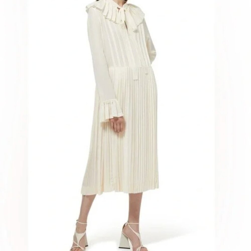 Victoria Beckham White Bishop Sleeve Gown